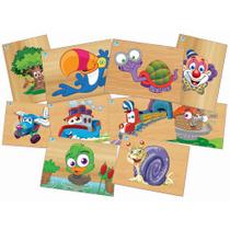 Quebra-Cabeça Infantil Liso 10 Jogos