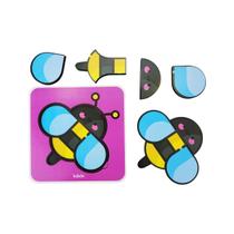 Quebra Cabeça Infantil Madeira 4 Partes Abelha Babebi