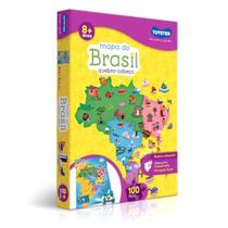 Quebra Cabeça Infantil Mapa Do Brasil 100 Peças Didático - Toyster