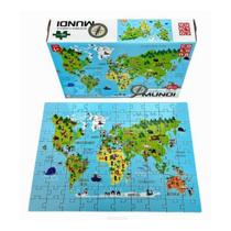 Quebra Cabeça Infantil Mapa Mundi - 100 Peças Quebra Cabeça Infantil Mapa Mundi - 100 Peças