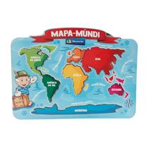Quebra-cabeça Infantil Mapa Mundi - Maninho - 3 anos