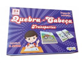 Quebra-cabeça Infantil Mdf Tema Transporte Sopecca 24 Peças