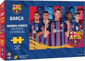 Quebra-Cabeça Infantil Mimo Play Barcelona 200 Peças Futebol