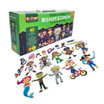 Quebra-cabeça Infantil Misture & Combine Fantasias Divertidas Brinquedo Educativo Madeira - Bate Bumbo - 3 anos