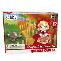 Quebra Cabeça Infantil Personagem Chapeuzinho Vermelho 80 Peças - Pais e Filhos Quebra Cabeça Infantil Personagem Chapeuzinho Vermelho 80 Peças - Pais e Filhos