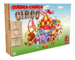 Quebra Cabeça Infantil Premium Circo Jogo Educativo 9pçs Mdf