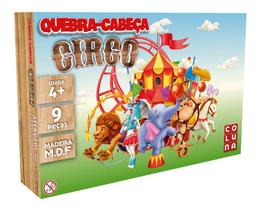 Quebra Cabeça Infantil Premium Circo Jogo Educativo 9pçs Mdf