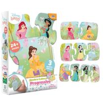 Quebra Cabeça Infantil Progressivo Princesas Disney 3 em 1