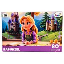 Quebra Cabeça Infantil Rapunzel Princesa 80 Peças Educativo