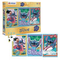 Quebra-Cabeça Infantil Stitch - 3 Cenas 300 Peças Xalingo - 12221
