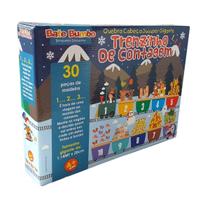 Quebra-cabeça Infantil Trenzinho de Contagem Brinquedo Educativo Madeira - Bate Bumbo - 4 anos