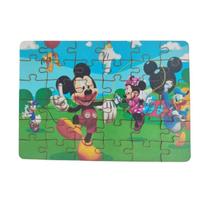 Quebra-Cabeça Infantil Turma Do Mickey 36 Peças MDF 18x26