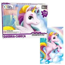 Quebra Cabeça Infantil Unicórnio Rainbow 150 Peças Puzzle Didático - PAIS E FILHOS
