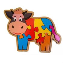 Quebra Cabeça Infantil Vaca 2,5mm MDF 9 Peças 23,5x17 Cm Quebra Cabeça Infantil Vaca 2,5mm MDF 9 Peças 23,5x17 Cm
