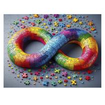Quebra-cabeça Infinito Color de 88 peças em MDF para Autistas