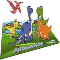 Quebra Cabeça Interativo Fofossauro Dinossauro 100pç Madeira
