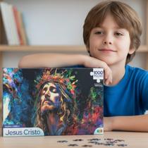 Quebra Cabeça Jesus Cristo 1000Pçs Deus Obra Arte Pintura