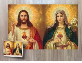 Quebra cabeça Jesus e Maria Imaculado 1014 pçs 98,00 x 66,00cm - Fablaser