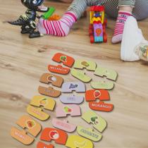 Quebra Cabeça Jogo Didático Diversão MDF para Alfabetização