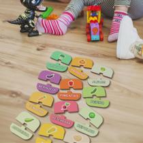 Quebra Cabeça Jogo Didático Diversão MDF para Alfabetização Quebra Cabeça Jogo Didático Diversão MDF para Alfabetização