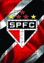 Quebra-Cabeça Jogo Futebol São Paulo 36 Peças MDF 18x26