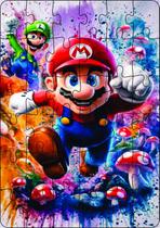 Quebra-Cabeça Jogo Infantil Mário 36 Peças MDF 18x26