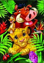 Quebra-Cabeça Jogo Infantil Rei Leão2 36 Peças MDF 18x26