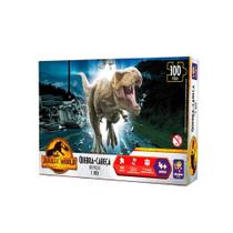 Quebra-cabeça Jurassic Park Caçada T- Rex 100 Peças - Mimo Brinquedos Quebra-cabeça Jurassic Park Caçada T- Rex 100 Peças - Mimo Brinquedos