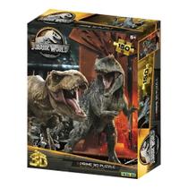 Quebra Cabeça Jurassic World 3D T-rex Vs Triceratops 150p Multikids Br2112