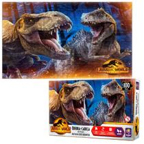 Quebra Cabeça Jurassic World Batalha Dinossauros T-Rex 100pç