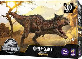 Quebra Cabeça Jurassic World Carnotauro 200 Peças Mimo 2063