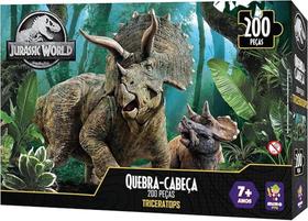 Quebra Cabeça Jurassic World Triceratops 200 Peças Mimo 2064 Quebra Cabeça Jurassic World Triceratops 200 Peças Mimo 2064