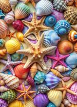 Quebra-cabeça kepovin, 1000 peças, conchas coloridas e estrelas do mar Quebra-cabeça kepovin, 1000 peças, conchas coloridas e estrelas do mar