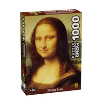 Quebra Cabeça Leonardo Da Vinci Monalisa 1000 Peças Grow 03089 Quebra Cabeça Leonardo Da Vinci Monalisa 1000 Peças Grow 03089