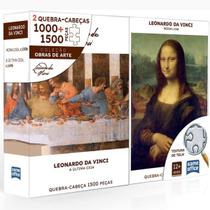 Quebra Cabeça Leonardo da Vinci Monalisa A Ultima Ceia 1500