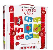 Quebra-Cabeça Letras do A ao Z com 78 PÇ - Brincadeira de Criança Ref 9305