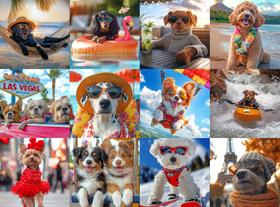 Quebra-cabeça Lucky Puzzles Dogs Gone Wild Vacation 1000 unidades