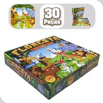 Quebra Cabeça Madeira 30 Peças Floresta Menino Menina Brinquedo