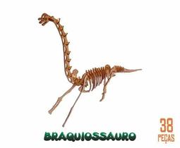 Quebra Cabeça Madeira 3D Braquiossauro 38 Peças/Tiranossauro Rex 27 Peças Quebra Cabeça Madeira 3D Braquiossauro 38 Peças/Tiranossauro Rex 27 Peças