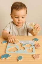 Quebra-Cabeça Madeira Animais Buba Educativo Infantil 5Peças