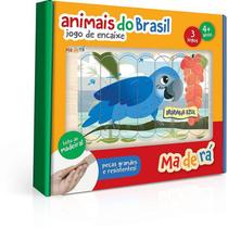 Quebra Cabeça Madeira Animais do Brasil 3 Jogos