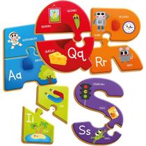 QUEBRA-CABEÇA Madeira Aprendendo o ABC 52 Peças