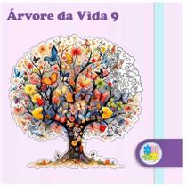 Quebra-cabeça Madeira Árvore Da Vida 9 A3 com Caixa em Madeira