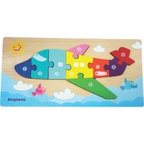 QUEBRA-CABECA Madeira Aviao 1 Base 9 Pecas