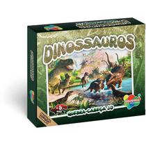 Quebra Cabeça Madeira Dinossauros 3D 8MODELOS S