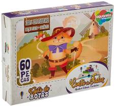 Quebra-Cabeca Madeira Gato De Botas 60 Pecas
