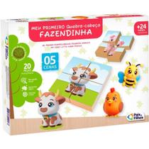 QUEBRA-CABEÇA Madeira Meu Primeiro QUEBRA-CABEÇA Fazendinha 20 Peças QUEBRA-CABEÇA Madeira Meu Primeiro QUEBRA-CABEÇA Fazendinha 20 Peças