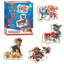 Quebra Cabeça Madeira Patrulha Canina - 04 Figuras - Nig