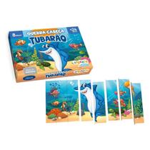 Quebra Cabeça Madeira Tubarão Fundo do Mar P/ Crianças