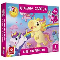 Quebra-Cabeca Madeira Unicornios 24Pcs